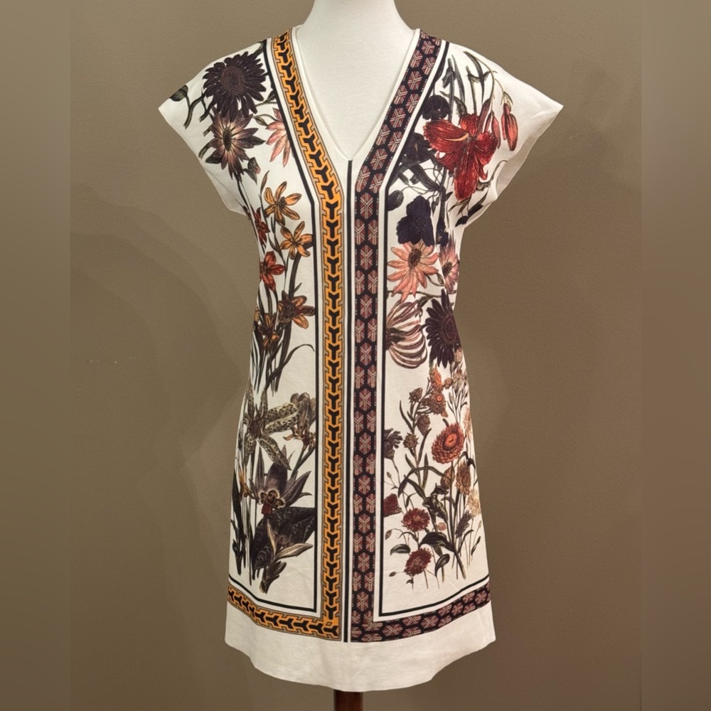 Beulah Mini Floral Print Shift Dress Multicolor Size Small - Picture 2 of 8